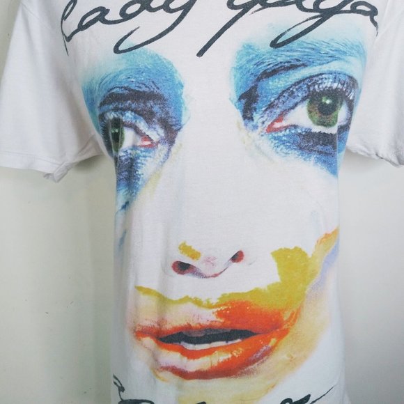 OPTIMA VINTAGE LADY GAGA Applause Tour Las Vegas Graphic White T-Shirt Size L - Picture 4 of 6